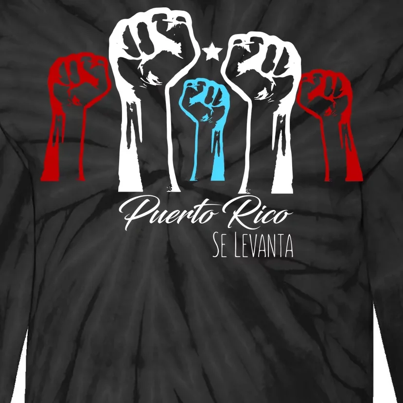 Puerto Rico Will Rise Tie-Dye Long Sleeve Shirt