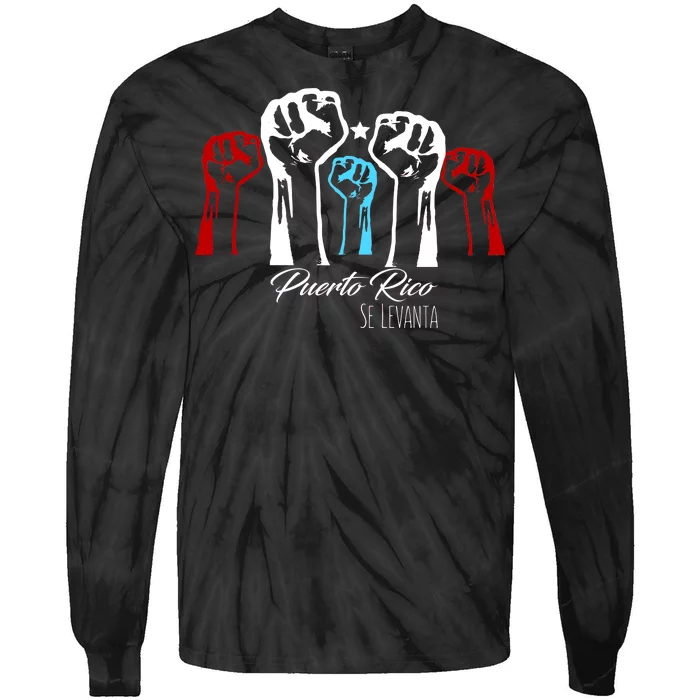 Puerto Rico Will Rise Tie-Dye Long Sleeve Shirt