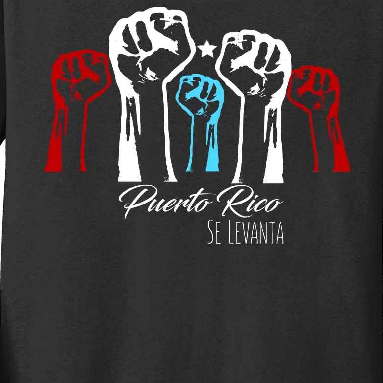 Puerto Rico Will Rise Kids Long Sleeve Shirt