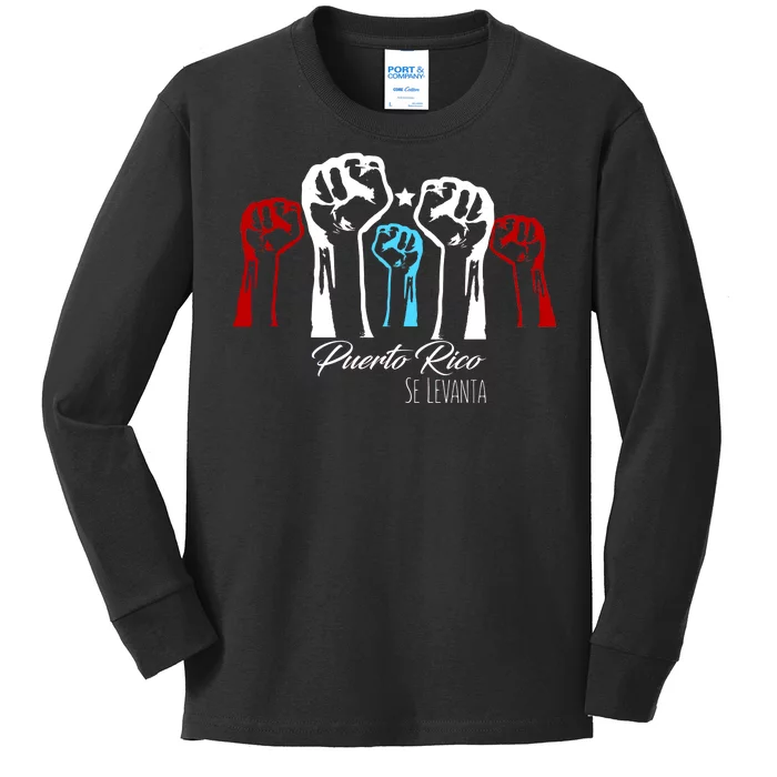 Puerto Rico Will Rise Kids Long Sleeve Shirt