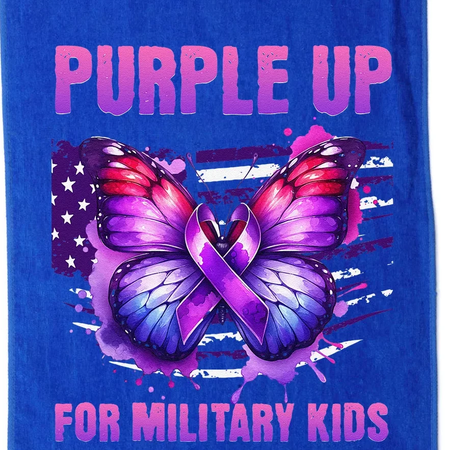 Purple Up For Military Military Child Month Usa Flag Platinum Collection Golf Towel