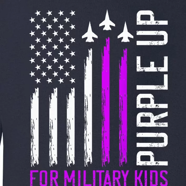 Purple Up For Military Child Month Toddler Sweatshirt