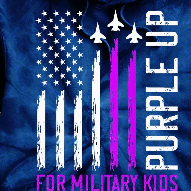 Purple Up For Military Child Month Tie Dye Hoodie