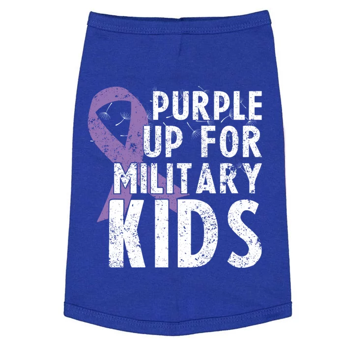 Purple Up For Military Gift Month For Military Cute Gift Doggie Tank