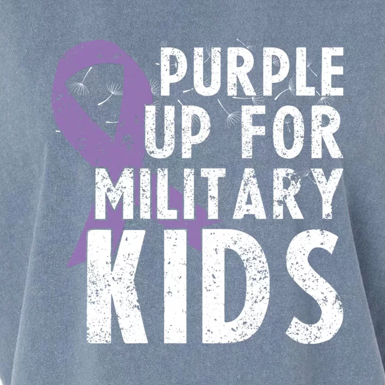 Purple Up For Military Gift Month For Military Cute Gift Garment-Dyed Women's Muscle Tee