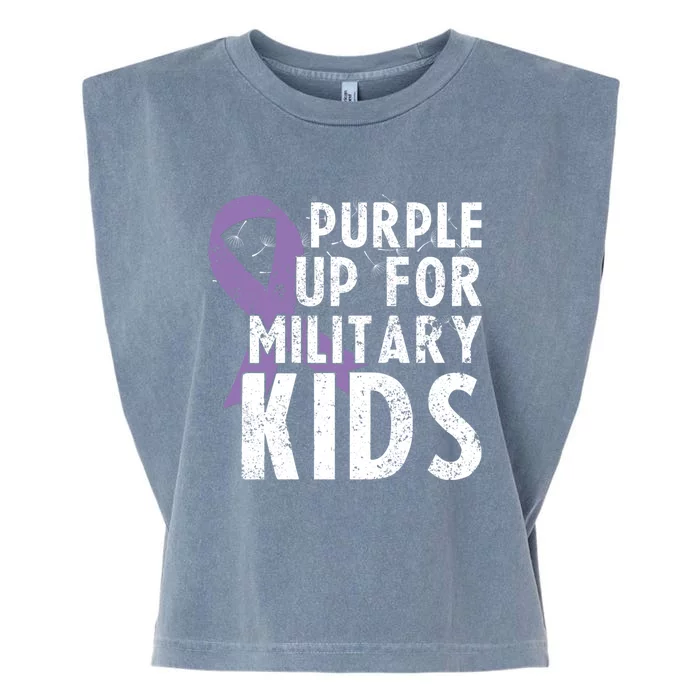 Purple Up For Military Gift Month For Military Cute Gift Garment-Dyed Women's Muscle Tee