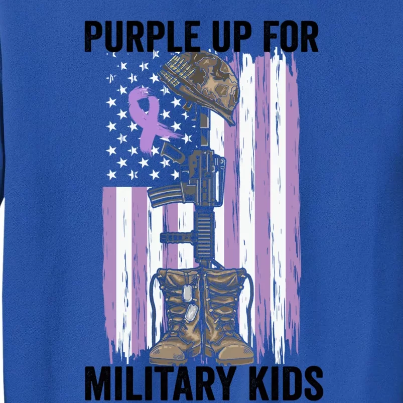 Purple Up For Military Day Month Of The Military Gift Tall Sweatshirt