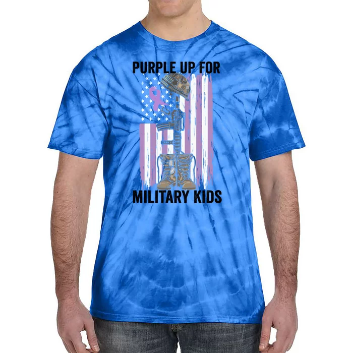 Purple Up For Military Day Month Of The Military Gift Tie-Dye T-Shirt