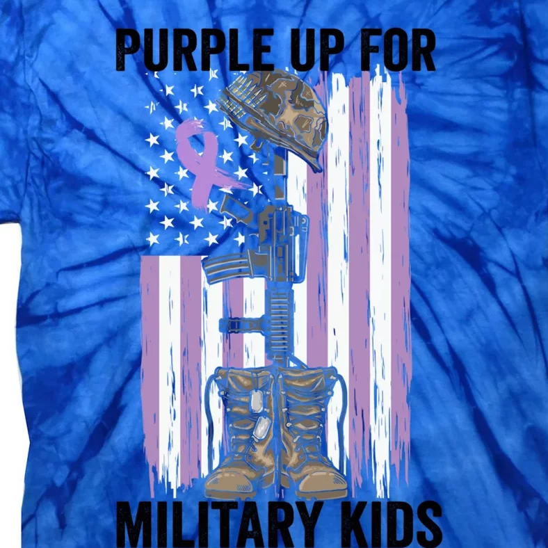 Purple Up For Military Day Month Of The Military Gift Tie-Dye T-Shirt