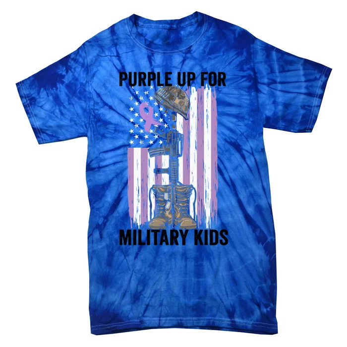 Purple Up For Military Day Month Of The Military Gift Tie-Dye T-Shirt