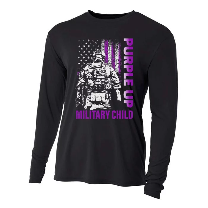 Purple Up For Military Child Month Cooling Performance Long Sleeve Crew