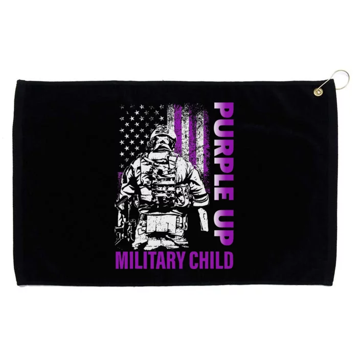 Purple Up For Military Child Month Grommeted Golf Towel