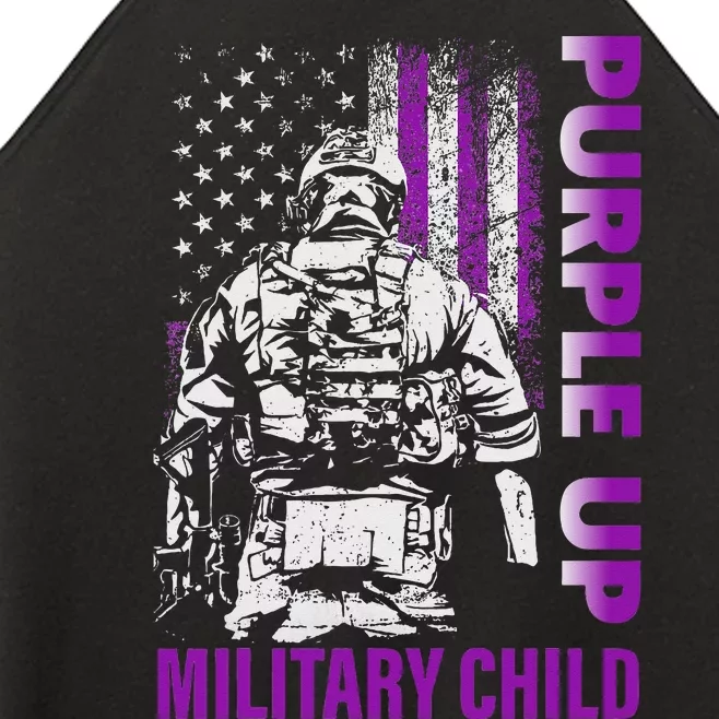 Purple Up For Military Child Month Women’s Perfect Tri Rocker Tank