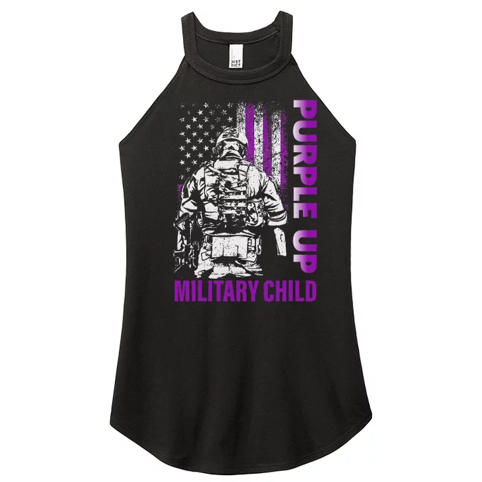 Purple Up For Military Child Month Women’s Perfect Tri Rocker Tank