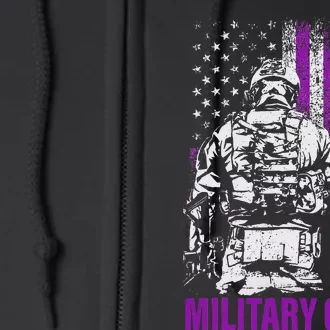 Purple Up For Military Child Month Full Zip Hoodie