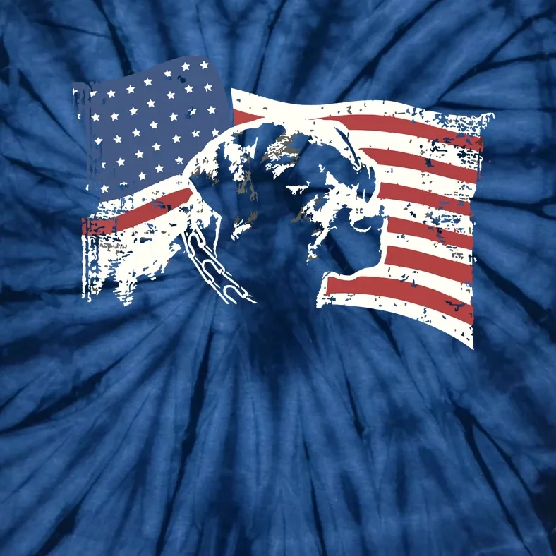 Patriotic USA Flag Black Labrador Gift For Lab Owners Tie-Dye T-Shirt