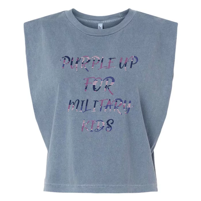 Purple Up For Military Gift The Military Month Gift Great Gift Garment-Dyed Women's Muscle Tee