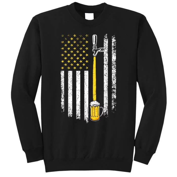 Patriotic US Flag American Brewery Craft Beer Funny Men Sweatshirt