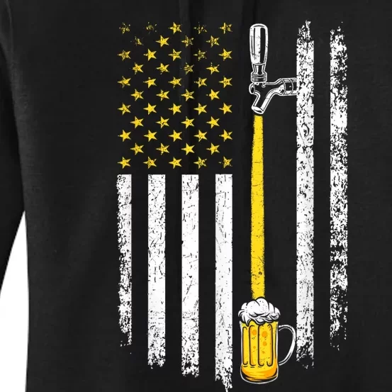 Patriotic US Flag American Brewery Craft Beer Funny Men Women's Pullover Hoodie