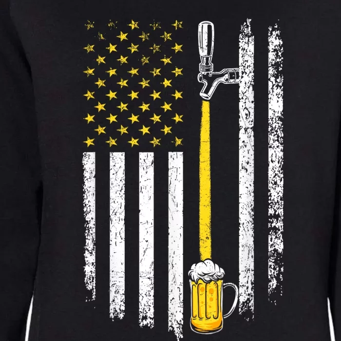 Patriotic US Flag American Brewery Craft Beer Funny Men Womens California Wash Sweatshirt