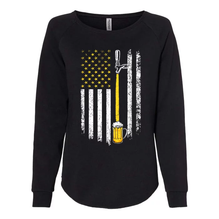 Patriotic US Flag American Brewery Craft Beer Funny Men Womens California Wash Sweatshirt