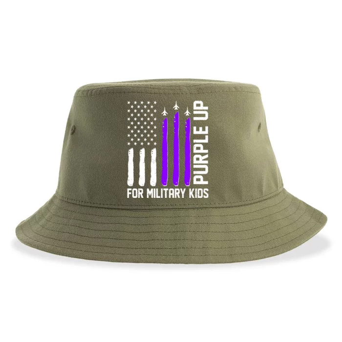 Purple Up For Military Kids Sustainable Bucket Hat