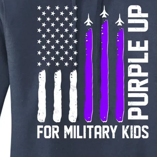 Purple Up For Military Kids Women's Pullover Hoodie