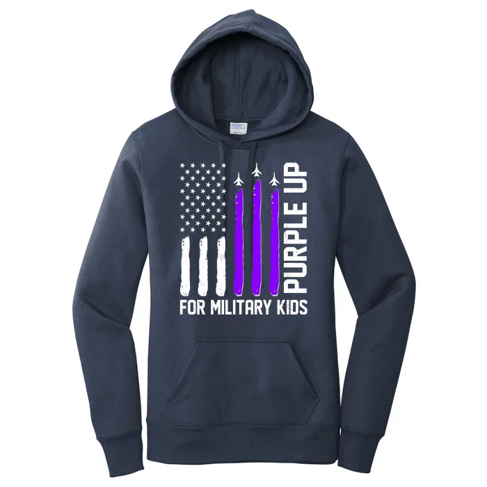 Purple Up For Military Kids Women's Pullover Hoodie