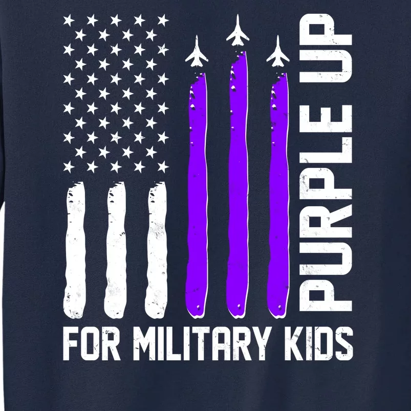 Purple Up For Military Kids Tall Sweatshirt