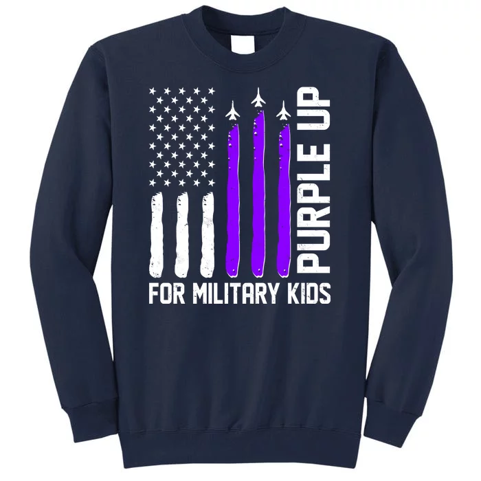 Purple Up For Military Kids Tall Sweatshirt