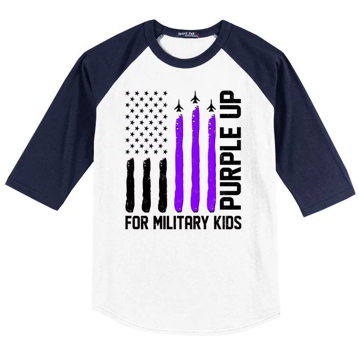 Purple Up For Military Kids Baseball Sleeve Shirt