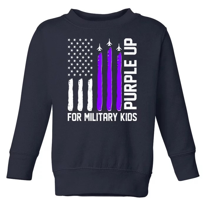 Purple Up For Military Kids Toddler Sweatshirt