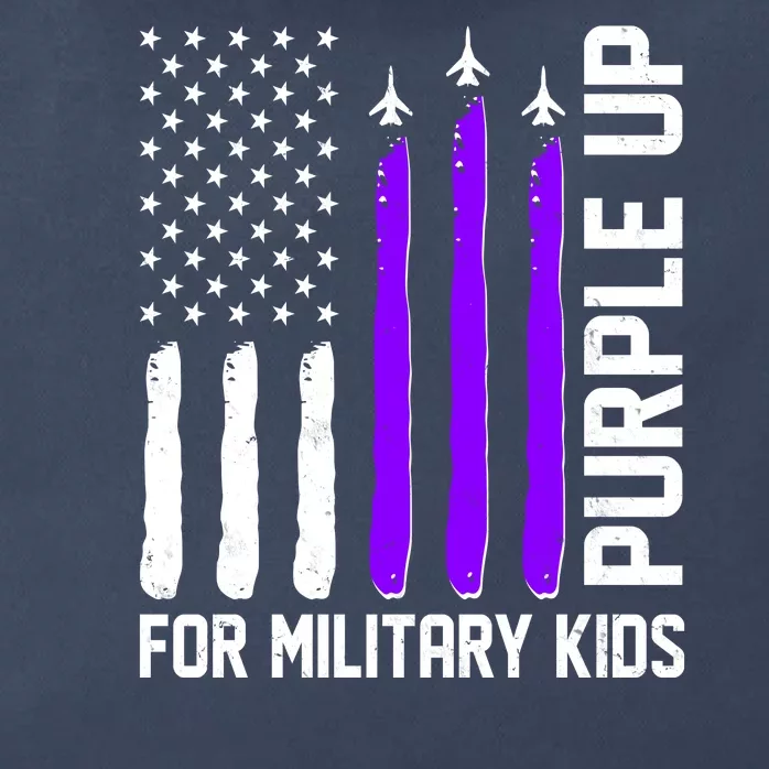 Purple Up For Military Kids Zip Tote Bag