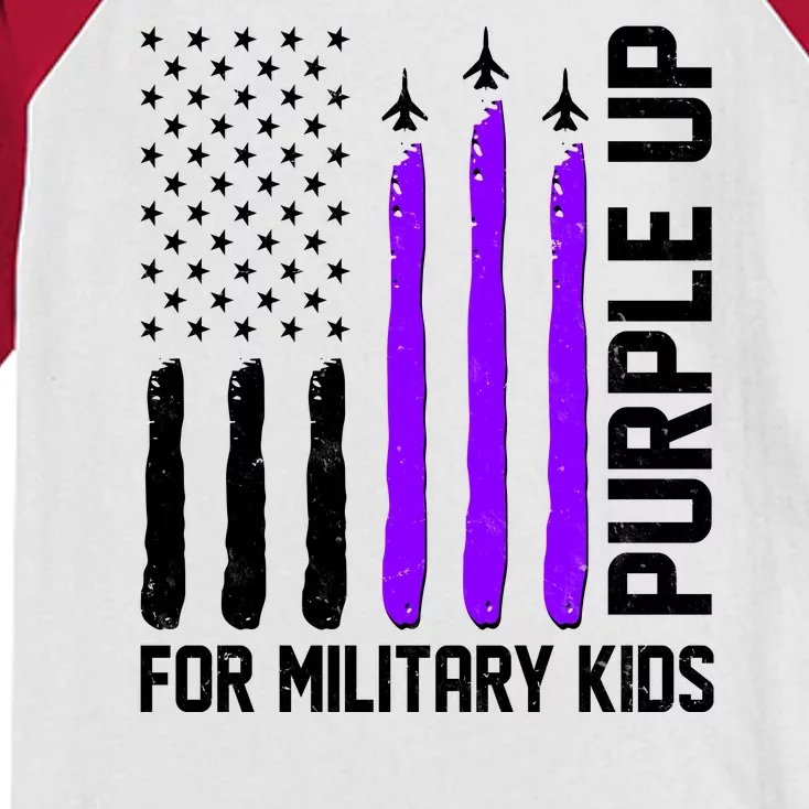 Purple Up For Military Kids Kids Colorblock Raglan Jersey