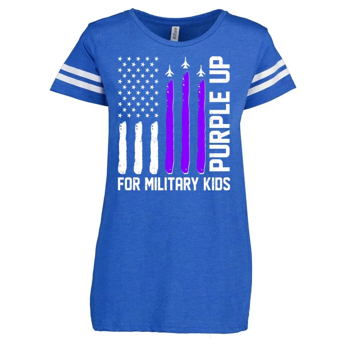 Purple Up For Military Kids Enza Ladies Jersey Football T-Shirt