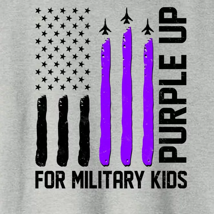 Purple Up For Military Kids Women's Crop Top Tee