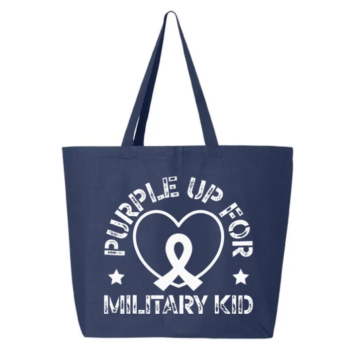 Purple Up For Military Soldier Military Child Month 25L Jumbo Tote