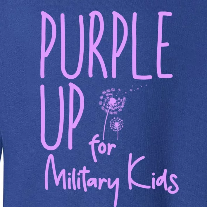 Purple Up For Military Military Month Purple Up Meaningful Gift Toddler Sweatshirt