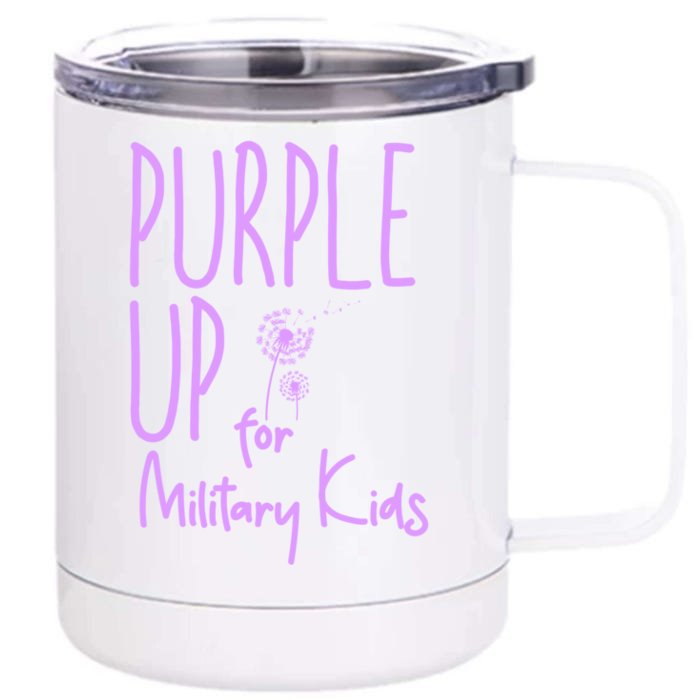 Purple Up For Military Military Month Purple Up Meaningful Gift Front & Back 12oz Stainless Steel Tumbler Cup