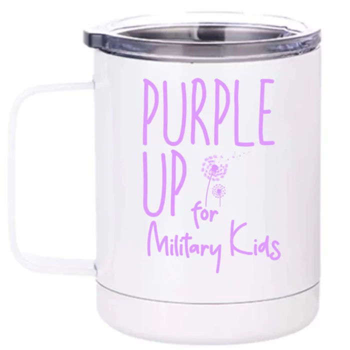 Purple Up For Military Military Month Purple Up Meaningful Gift Front & Back 12oz Stainless Steel Tumbler Cup