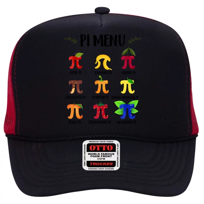 Pi U Funny Pi Day Math Teacher Cute Gift High Crown Mesh Trucker Hat