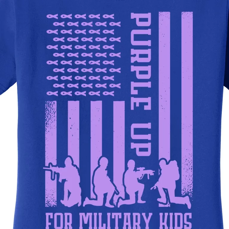 Purple Up For Military Month Military Army Soldier Great Gift Women's T-Shirt