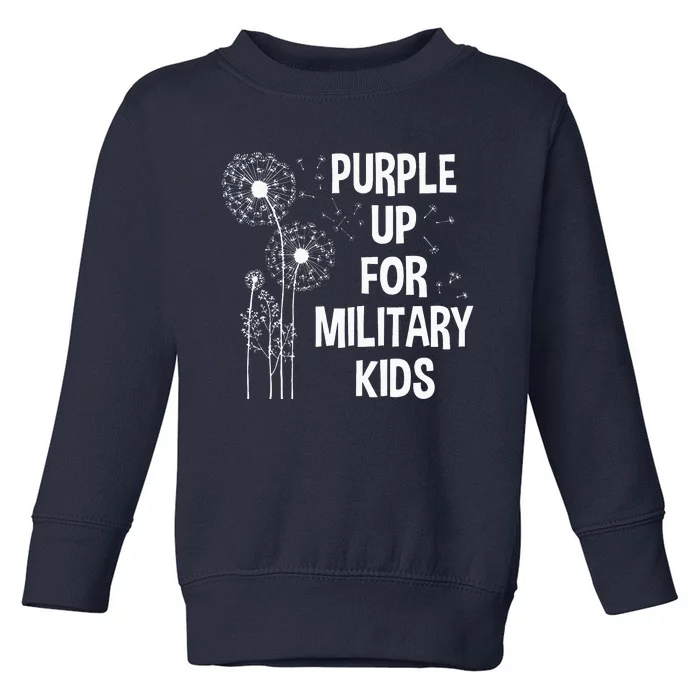 Purple Up for Military Month of the Military Child Toddler Sweatshirt