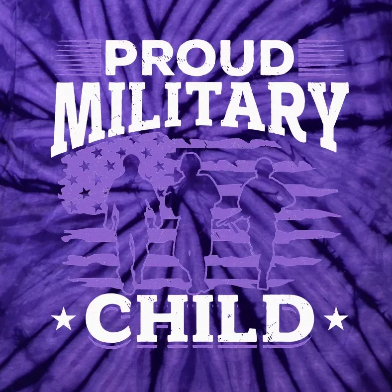 Purple Up for Military Proud Military Child Tie-Dye T-Shirt