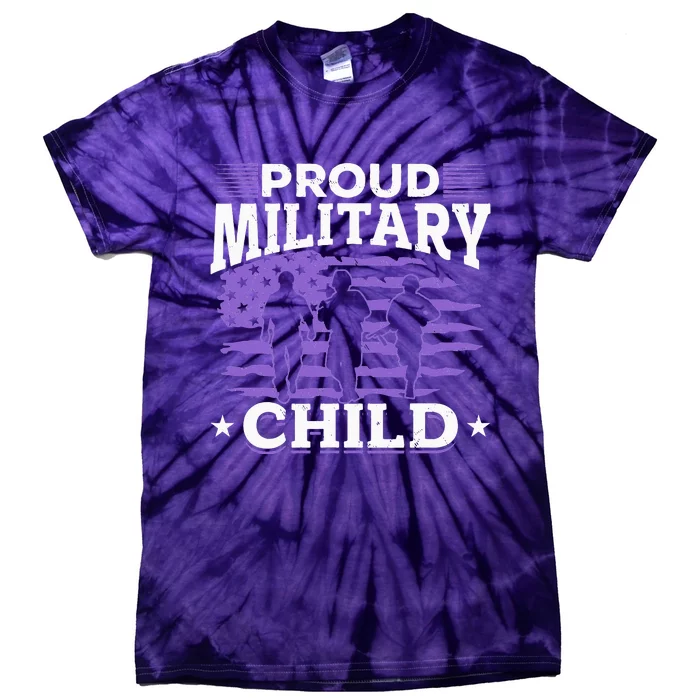 Purple Up for Military Proud Military Child Tie-Dye T-Shirt