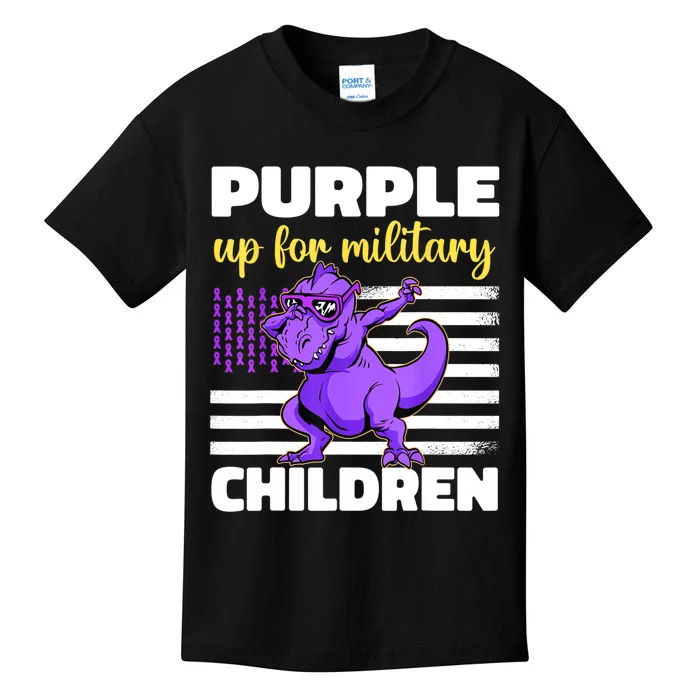 Purple Up For Military Month Of The Military Children Kids T-Shirt