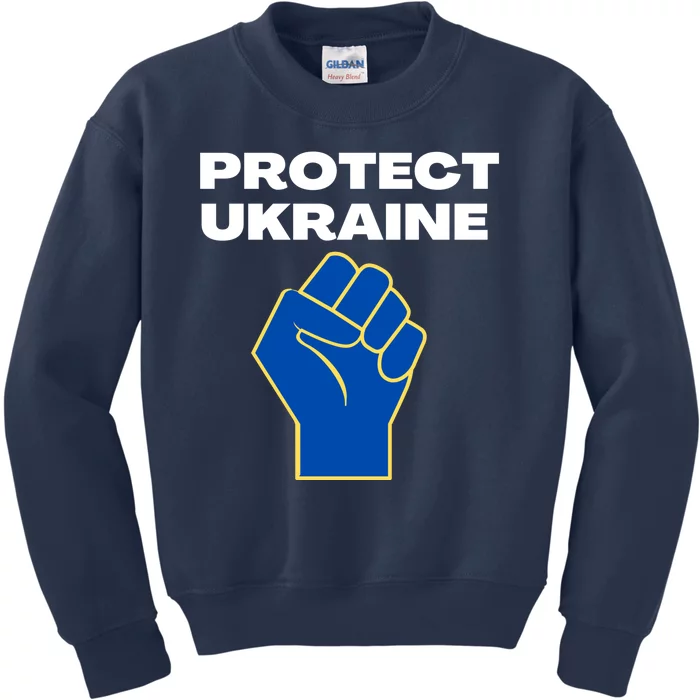 Protect Ukraine Fist Kids Sweatshirt