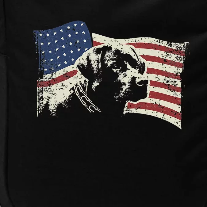 Patriotic USA Flag Black Labrador gift for Lab Owners Impact Tech Backpack