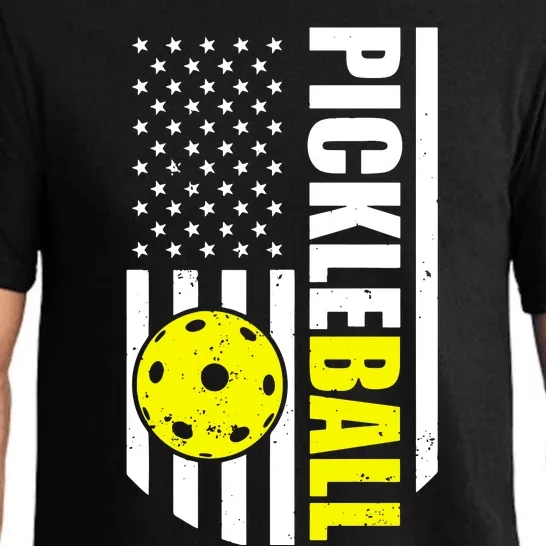 Pickleball Usa Flag Love Playing Pickleball Pajama Set