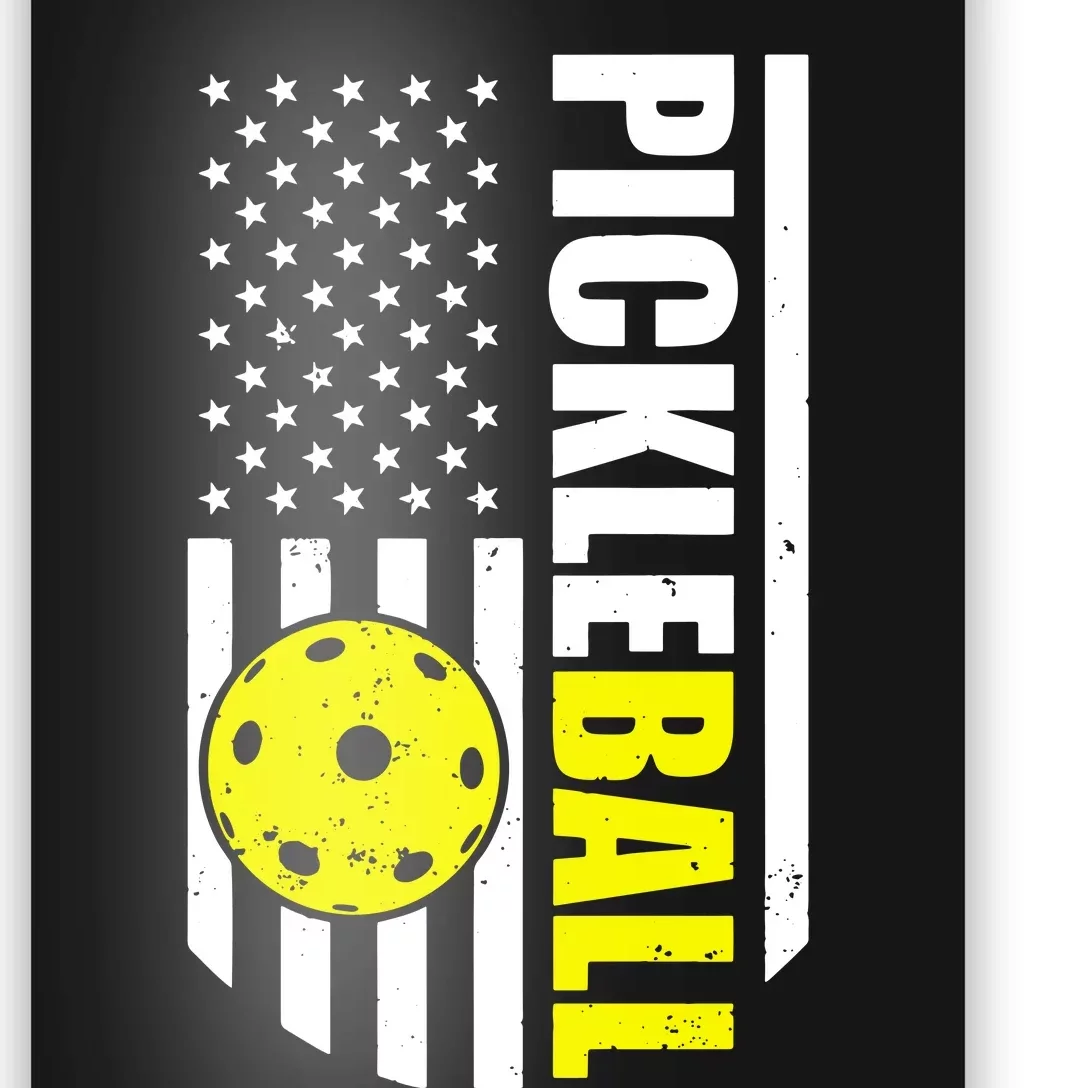 Pickleball Usa Flag Love Playing Pickleball Poster